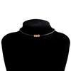 Gothic Style Black Rope Women's Neck Chain Choker Rope Necklaces Gold Color Beads Goth Jewelry Collar For Girl Kpop Chocker