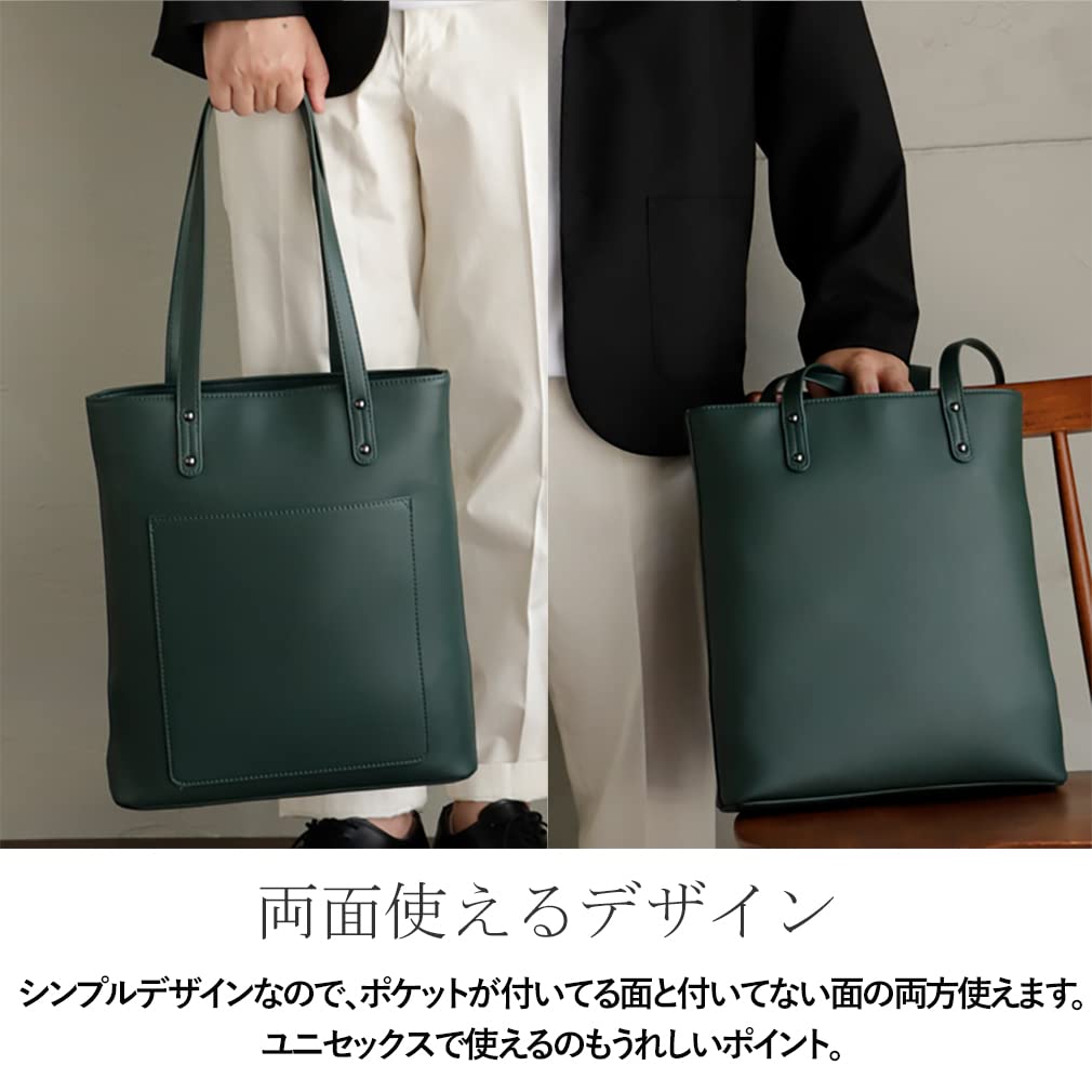 VITAFELICE Long Handle Business Tote Bag Women's (inb-10008p) (Dark Gray)