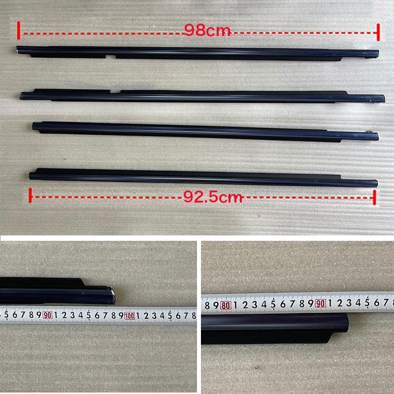 4Pcs Chrome/Black Window Rubber Trim For Toyota Land Cruiser LC200 Series For Lexus LX570 2008-2021 Weatherstrip 7572060070