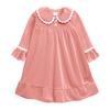 Children's Gold Velvet Pajamas - Autumn/Winter Homewear for Boys and Girls