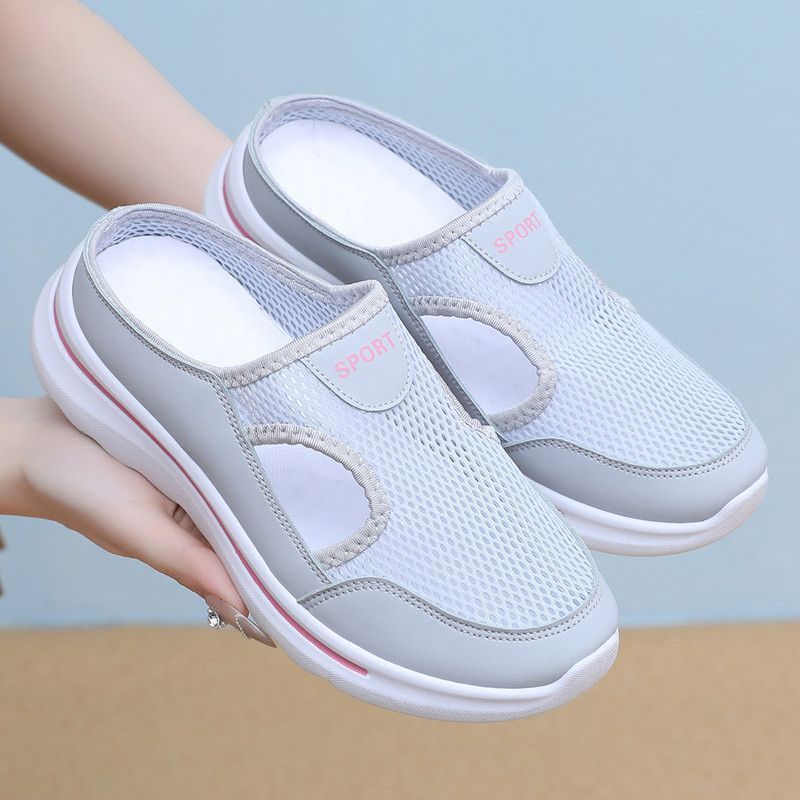 

Баотоу Полутапочки женские летние противоскользящие сетчатые для пожилых 38