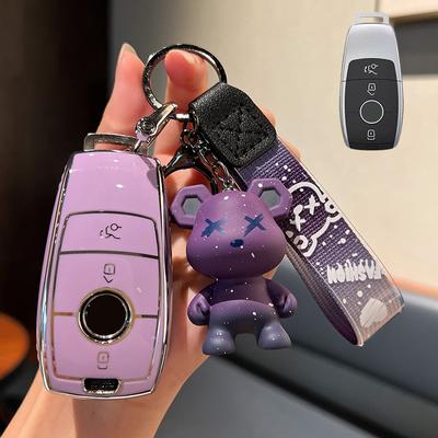 TPU Car Remote Key Case Cover Shell For Mercedes Benz A C E S G Class GLC CLE CLA GLB GLS W177 W205 W213 W222 X167 AMG