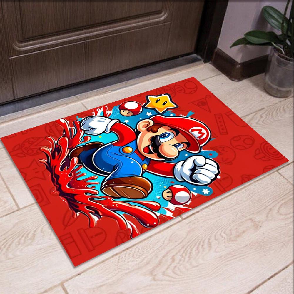 Mario Printed Carpet Rug for Office Chair Living Room Bedroom Kitchen Room Decor Gifts