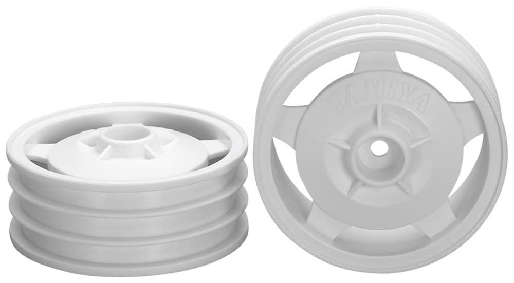 Tamiya Options 2044 2WD Buggy Front Star Dish Wheel White 22044 Hop-Up No. OP.2044 (Hex Hub)