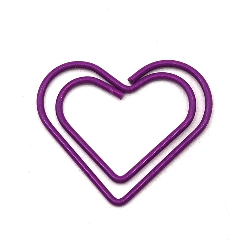 20pcs/set Jelly Color Heart Shape Paper Clips Creative Design Casual Non-sticky Memo Pad Clips Simplicity Bookmark for Book