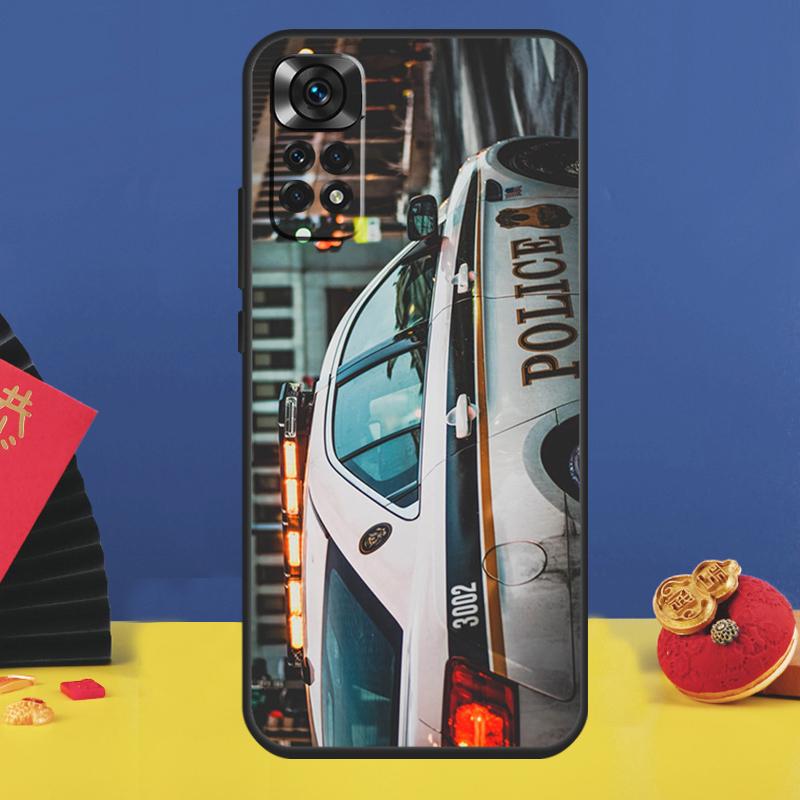 police car Case For Xiaomi Redmi Note 11 9 10 12 13 14 15 Pro Plus Redmi 15 14C 10C 12C 13C 15C Cover