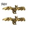 Handmade Brass Bat Art Figurines, Vintage Copper Flying Statue, Collectible Mini Animal Small Coffee Table Accent Ornament, Desk Feng Shui Sculpture