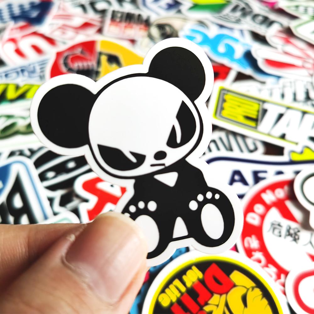 102050 100Pcs Cool Racing Car Jdm Stickers Decals Laptop Skateboard Luggage Phone Helmet Waterproof Motorcycle Sticker Packs