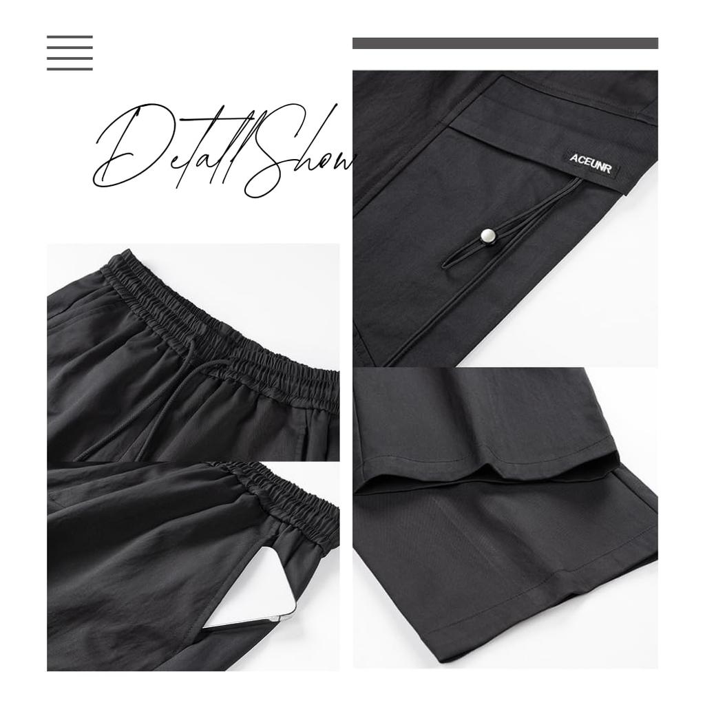 Inkpoo Casual Cargo Comfortable and Loose Casual Plus Size L Men's Pants, Fall/Winter Slacks, Fit, All-Season Style, Pockets, Sizes, Khaki,