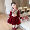 Red Princess Winter Dress for Girls - New Style Autumn/Winter Holiday Outfit