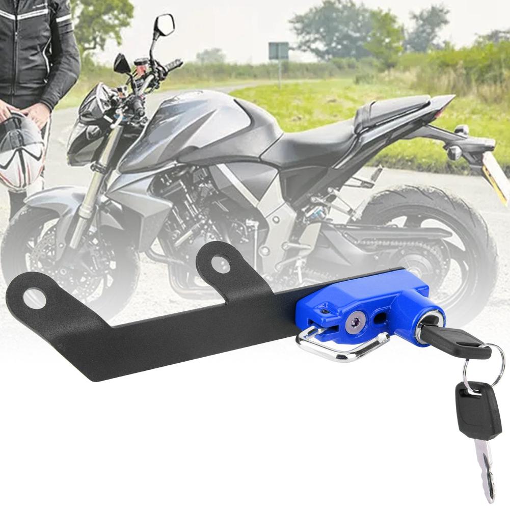 

Aluminium Alloy Motorcycle Helmet Lock Anti Theft Fits for Honda CB1000R 2008 2016(Blue ) синій