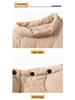 Herren Stepp Baumwolle Halbarm Pullover Jacke—Winter Arbeitskleidung Stil mit Stehkragen, Lockerer Schnitt, Einfarbige