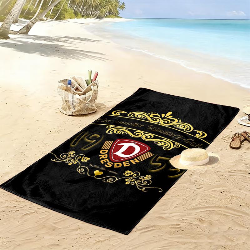 Sg Dynamo Dresden Print Beach Towel, Large Soft Quick Dry Towel for Beach Camping Swimming