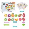 Montessori Threading Toys for Toddlers,Fruit Shape Image Cognition Learning ,Classifying And Stacking Fine Motor Skills Toys