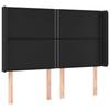 VidaXL Headboard with Ears Black 147x16x118-128 Cm Faux Leather3119530