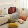 Solid Color Velvets Throw Pillow Case with Tassels Trim Bohemians Style for Living Room Decoration 18x18