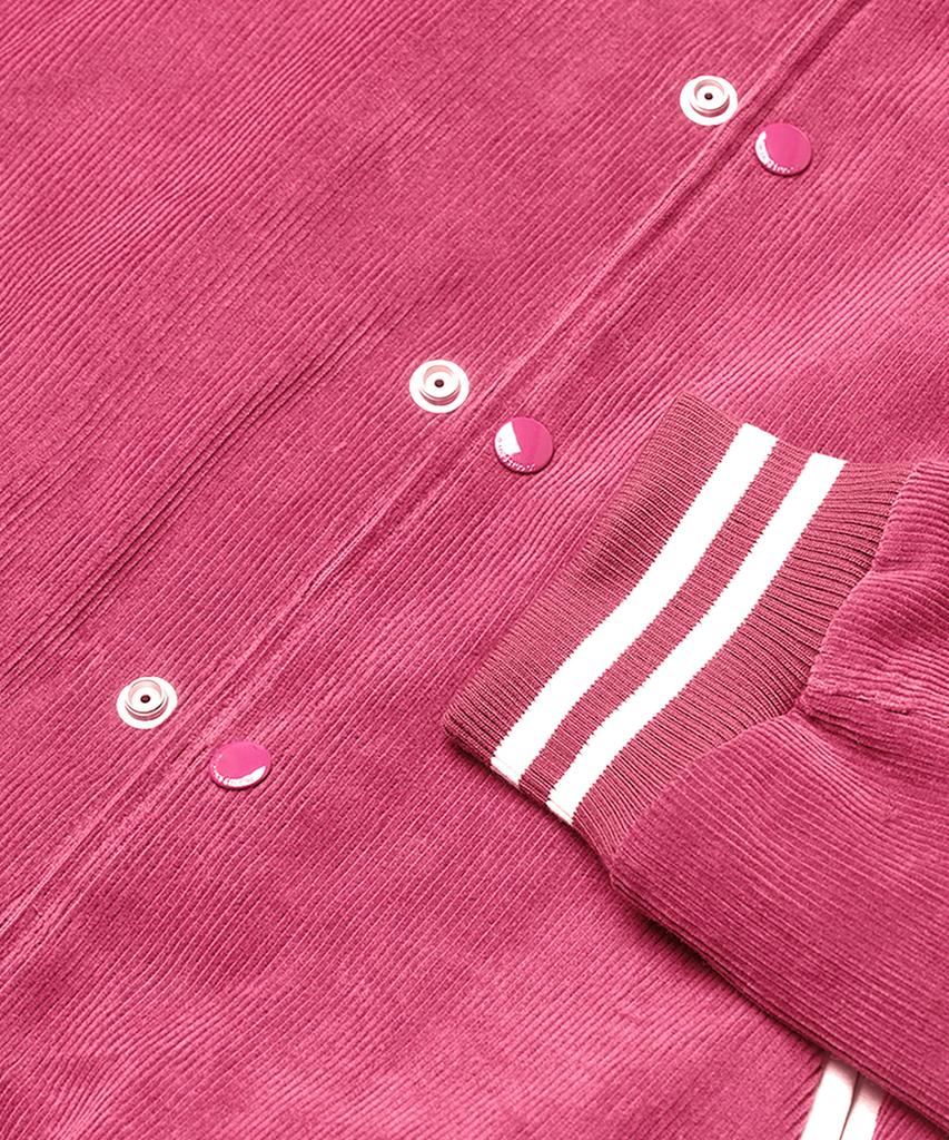 Rollingstudios Corduroy Varsity Jacket Pink