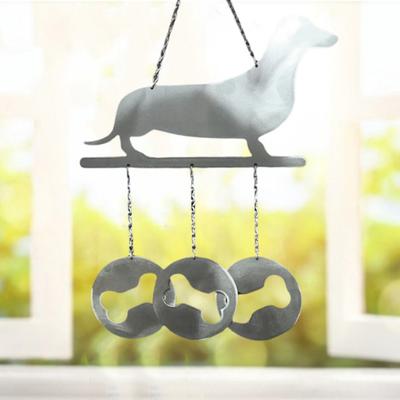 Goat Dachshund Metal Wind Chime Weather-proof Indoor Outdoor Garden Patio Animal Window Hanging Wind Bell Decoration Ornament Pendant Christmas Gifts