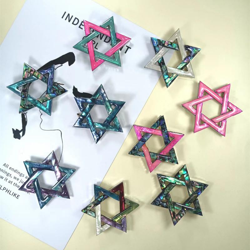 Retro Shell Brooch Pin With Star Shape For Fashion Accessories