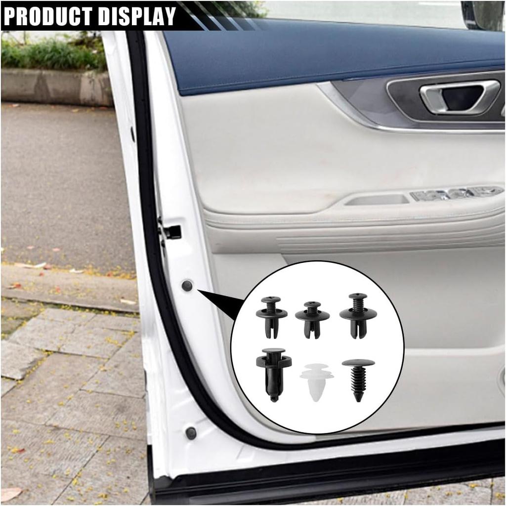 100PCS Plastic Car Body Trim Clips, Universal Car Bumper Clips, Rivets Fasteners Push Retainer Kit, Auto Push Pin Rivets Set With Storage Box