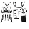 Carbon Fiber Texture Interior Stickers for Hyundai Tucson 16-20: Central Control & Gear Shift Air Outlets