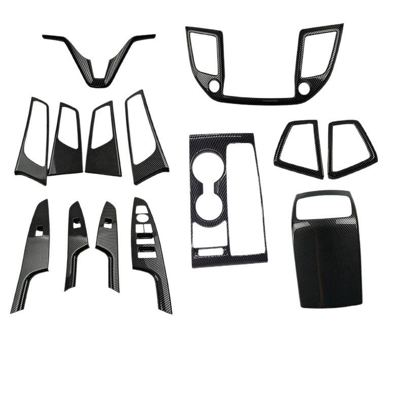 Carbon Fiber Texture Interior Stickers for Hyundai Tucson 16-20: Central Control & Gear Shift Air Outlets