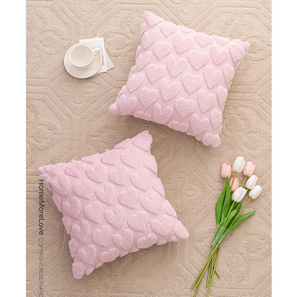 Valentinstag Liebe Plüsch Kissenbezug, Wohnzimmer Sofa, Herzförmiges Kissen, Kissenbezug