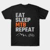 Men Black Print T-shirt Mtb No-Cut Transfer Paper Print Cotton Tshirt