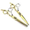 Naipusen Gold Hair Scissors Set: Straight, Serrated & Thinning with Faucet Cover Plate