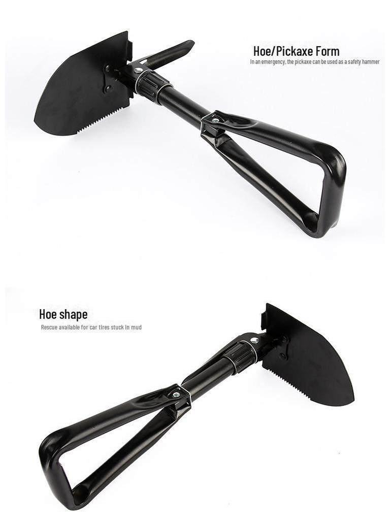 Multi-Function Emergency Car Shovel: Military-Grade Folding Tool for Outdoor Survival and Automotive Use