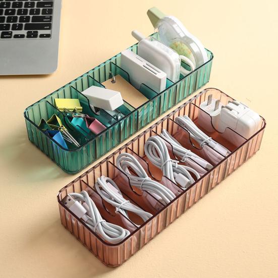 Data Cable Storage Dust-proof Large Space Box Anti-winding Desk Multi-purpose Charging Cable Organizer