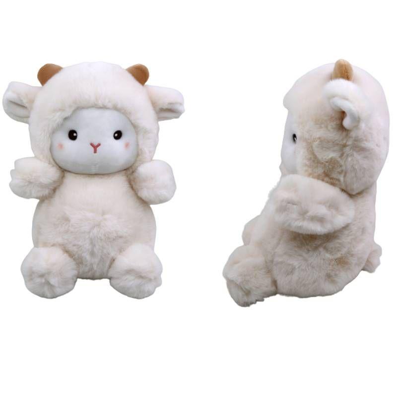 Soft And Huggable Plush Polk Lamb Doll For Kids Perfect Home Decoration And Christmas Gift