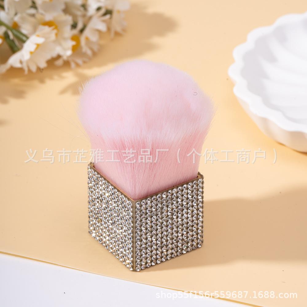 Diamond-encrusted single small waist new loose powder cosmetic makeup brush oversized diamond spot blush brush nail brush