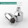 Square-to-Hex Socket Driver Adapter Rod for Electric Ratchet Wrench