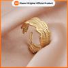 Skyrim Fashion Leaves Women Rings Gold Color Stainless Steel Adjustable Engagement Finger Ring Mother Day Gift 2026 Jewelry
