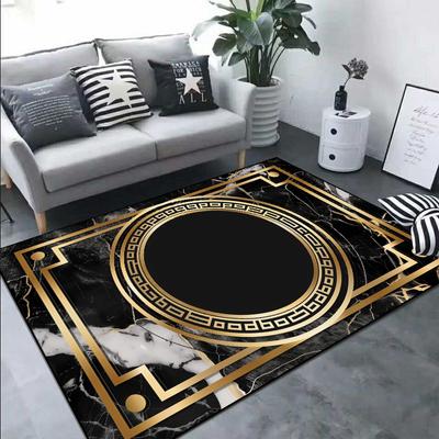 Zwart Goud Decoratie Tapijt Woonkamer Sofa Luxe Kleed Marmer Decor Home Vloermat Wasbaar Hotel Hal Hal Glijvast Kleed