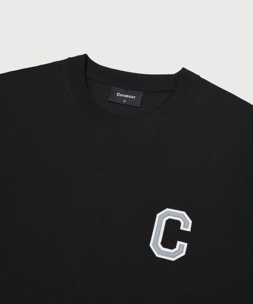 COVERNAT Cool Cotton Shine C Logo T-Shirt Black