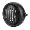   Motorcycle Retro Black   Grill Cover Hdlamp Front Hdlight Yellow Lens
