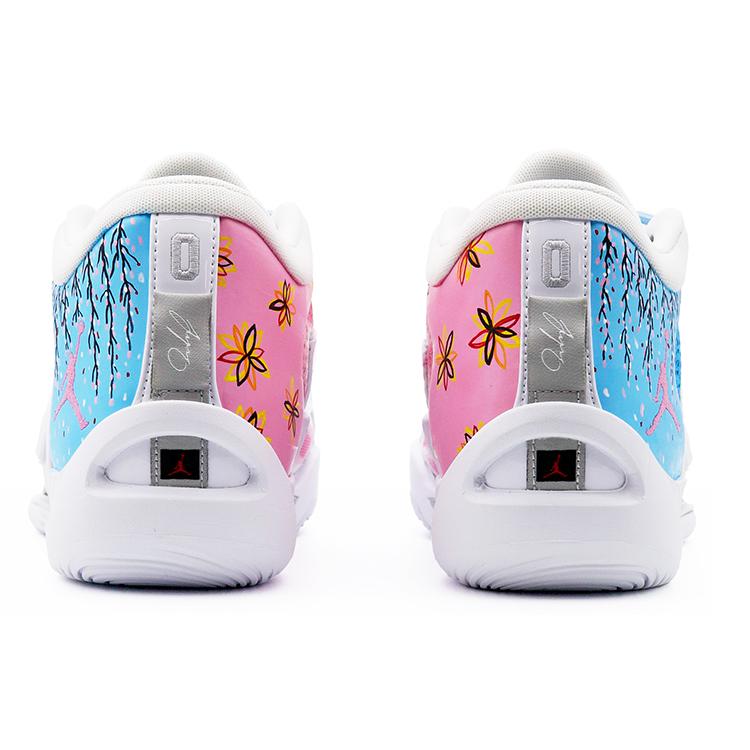 Jordan Tatum 1 Slip Resistant Slip Resistant Mid top Basketball Shoes Men's Blue Pink White FQ1304-100(team-A)-Random packaging bags