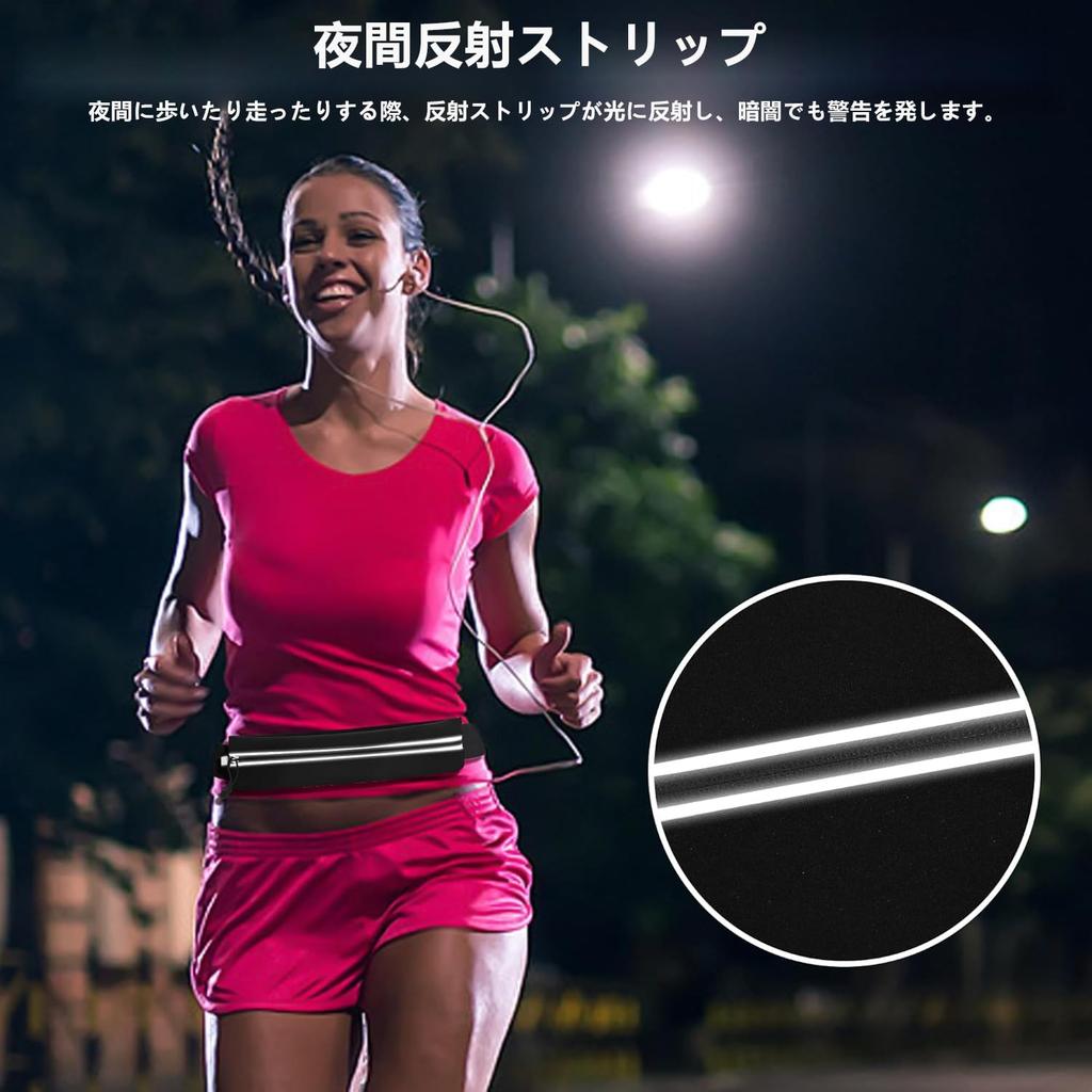 Running Ultralight Stable Large Smartphone Earphone Reflective Waist for and Hiking Pouch, & Design, Waterproof, Capacity, Compatible, Hole, Material,