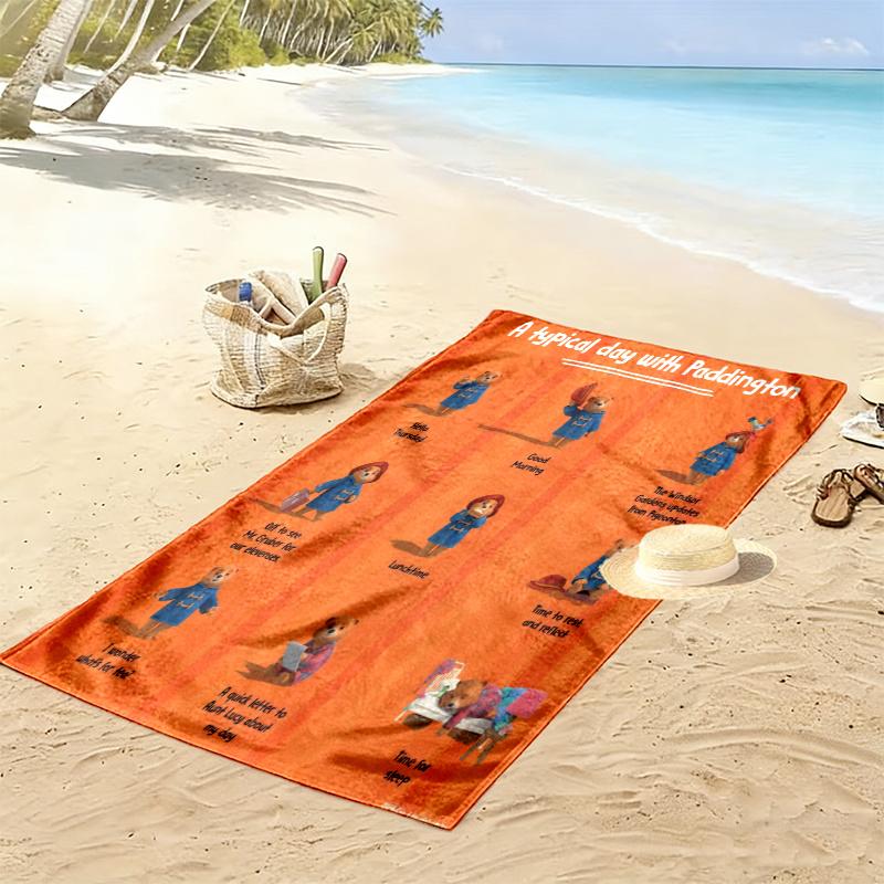 Paddington Bear Towel, Large Soft Quick Dry Towel for Beach Camping Swimming