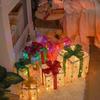 Luminous Bow Christmas Gift Box 3PCS Set for Lighted Up Christmas Tree Indoor Outdoor Holiday Party Decor