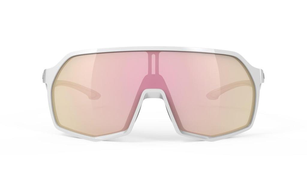 RUDY PROJECT THUNDER Sunglasses White Laser Rose Gold Lens 150mm Gloss/Multi SP995469-0000 Width