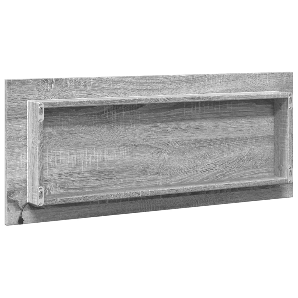 Vidaxl LED Bathroom Mirror Cabinet, Sonoma Oak Grey, 100X8.5X37 Cm