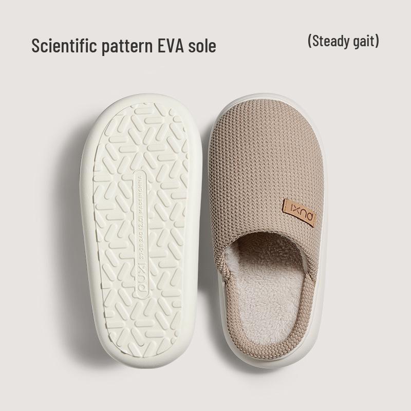 Park Seo-yun Baumwollfleece-gefütterte Winterhausschuhe - Unisex, Warm, Dicksohlig, Bequem für Zuhause