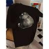 European sizes This Loose-Fitting Summer T-Shirt Features a Cute Cartoon Black Cat Design, Suitable for Both Children