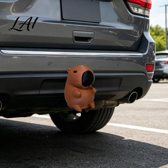 Universelle Anhängerkupplungskugelabdeckung 3D-gedruckte Capybara-Anhängerabdeckung Dekorative Anhänger Staubhaken-Schutzkappe 50mm Anhängerkupplungsschutz Wohnmobil LKW Zubehör