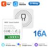 Tuya WiFi Smart Switch 16A Module 2-way Control Mini Switch Breaker Smart Life Work With Alexa Google Alice