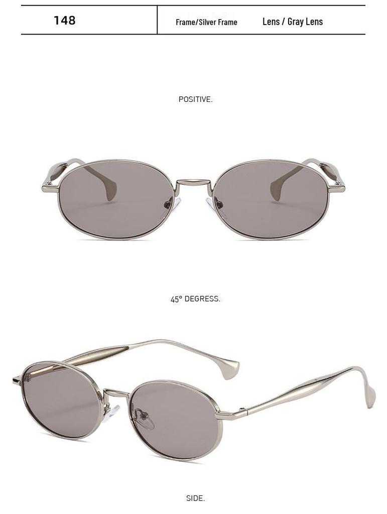 Retro kovové sluneční brýle s malým rámečkem: Styl Old Money, High-End Móda z Hongkongu pro Muže a Ženy