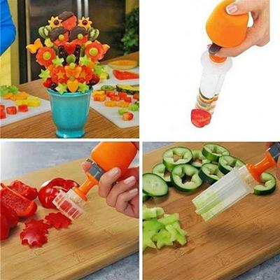 6 forme per torta, frutta, modellatore, cibo, decoratore, taglierina, utensile da cucina con spiedini